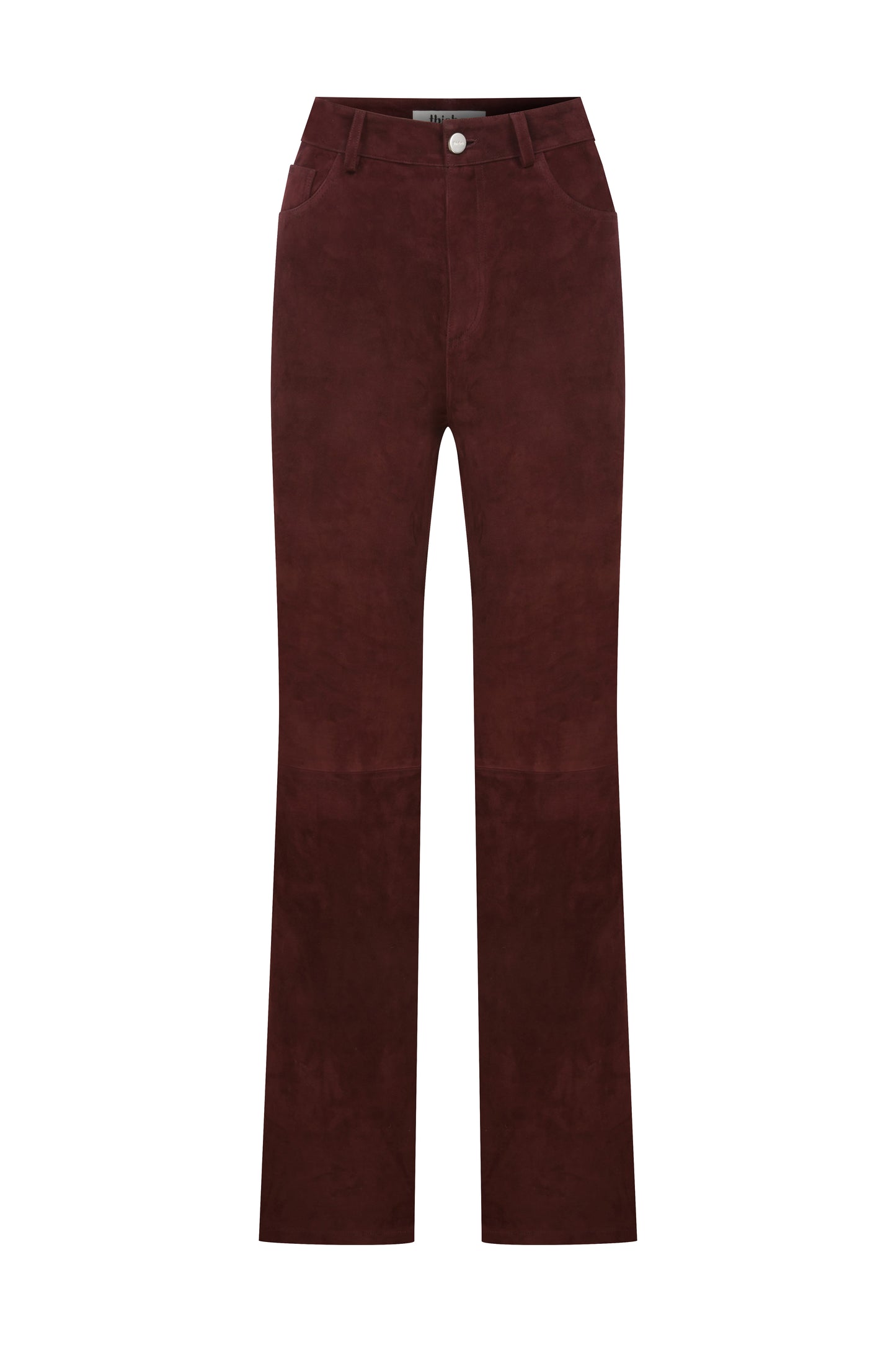 ASHTON BURGUNDY SUEDE PANTS